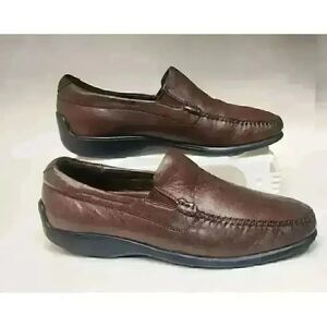 Neil M Men's Rome Men's Slip Ons Loafers Walnut Dress Shoes Leather Size 11.5